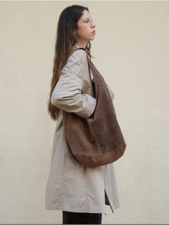 & Other Stories Handbags - NWT ASRJ Suede Brown/Taupe Slouch Bag